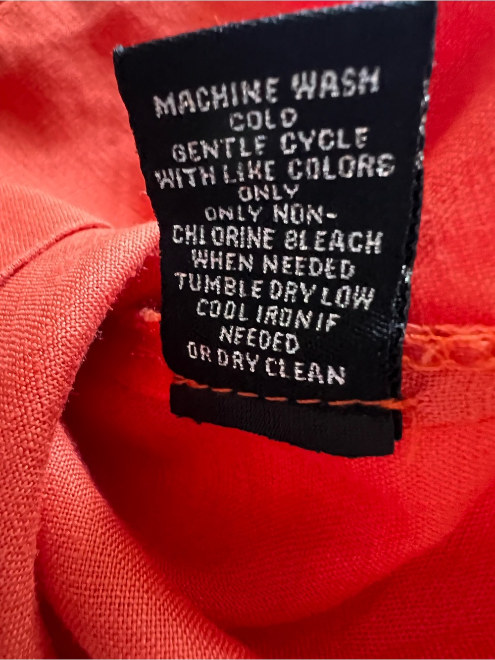 Catherine Malandrino Linen Midi Skirt Coral Tie Waist Pockets S Fits M - Picture 10 of 11
